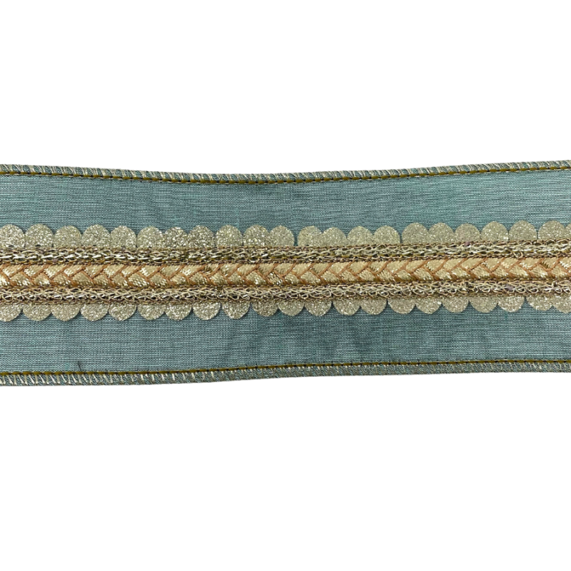2.5" 5yd Scalloped Braid Dupion Ribbon