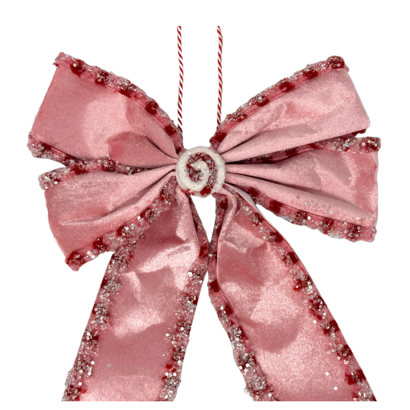 15" Velvet Sweets Bow Ornament