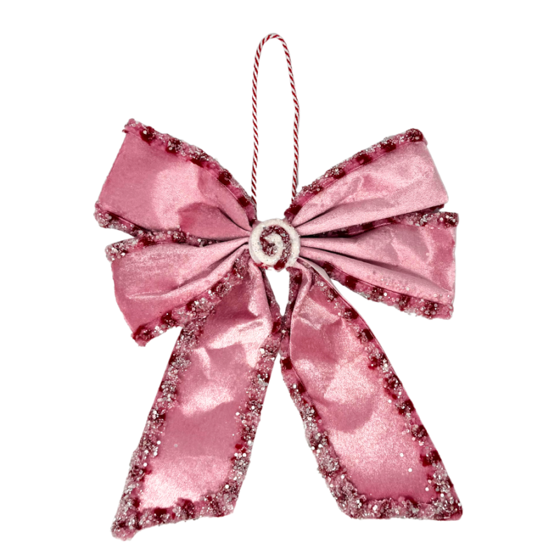 15" Velvet Sweets Bow Ornament
