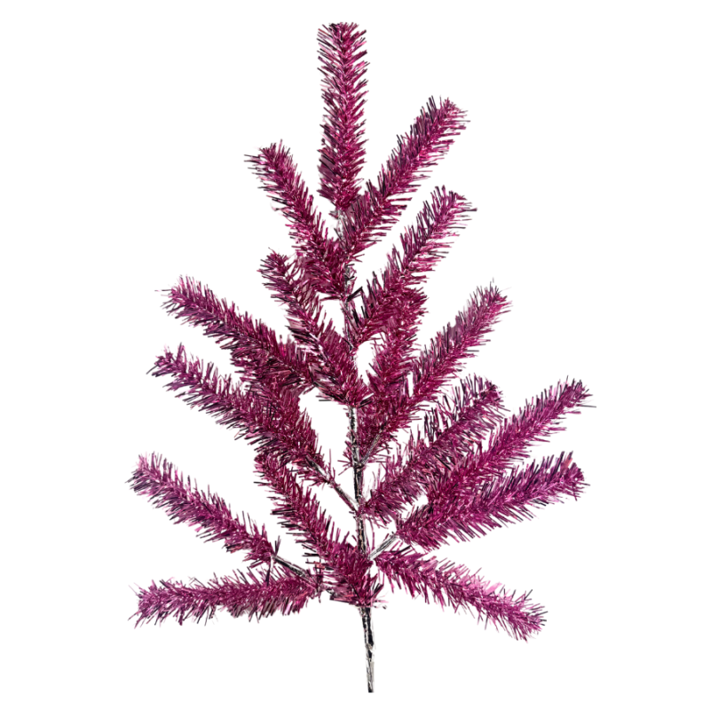 28" Retro Tinsel Spray- Pink
