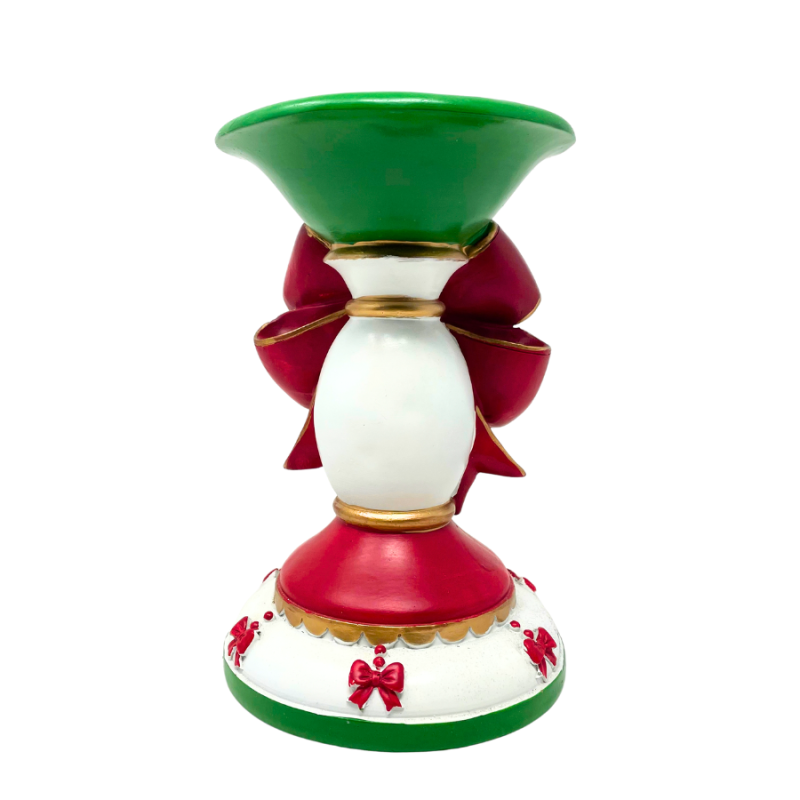 8" Resin Ribbon Bow Candle Holder