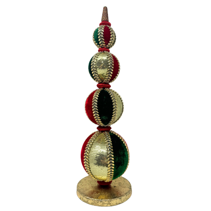 17.5" Sequin & Velvet Sequin Finial