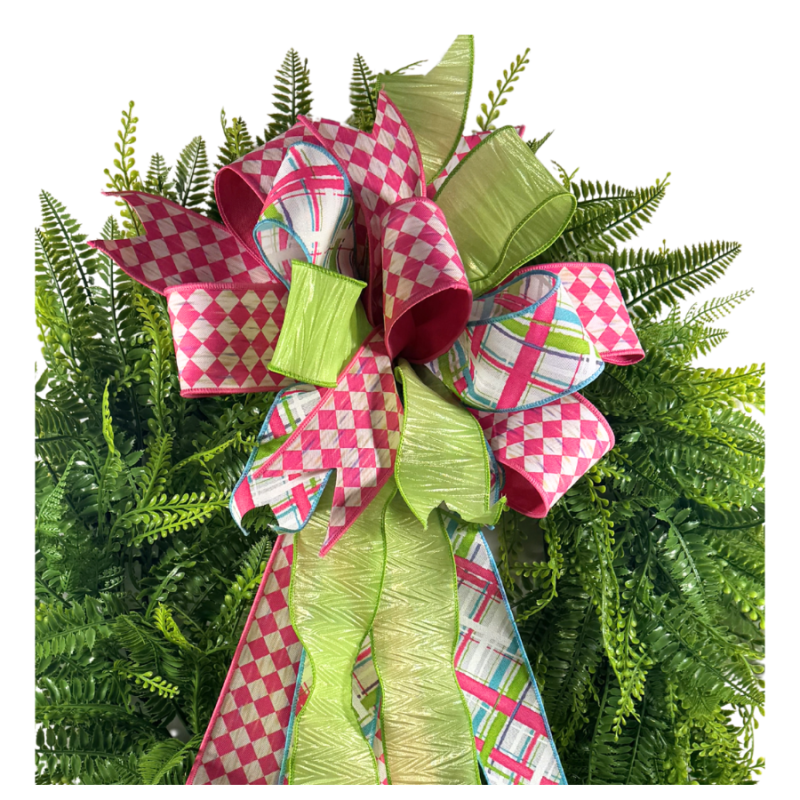 30" Mixed Grass Wreath w/ Spring Bow