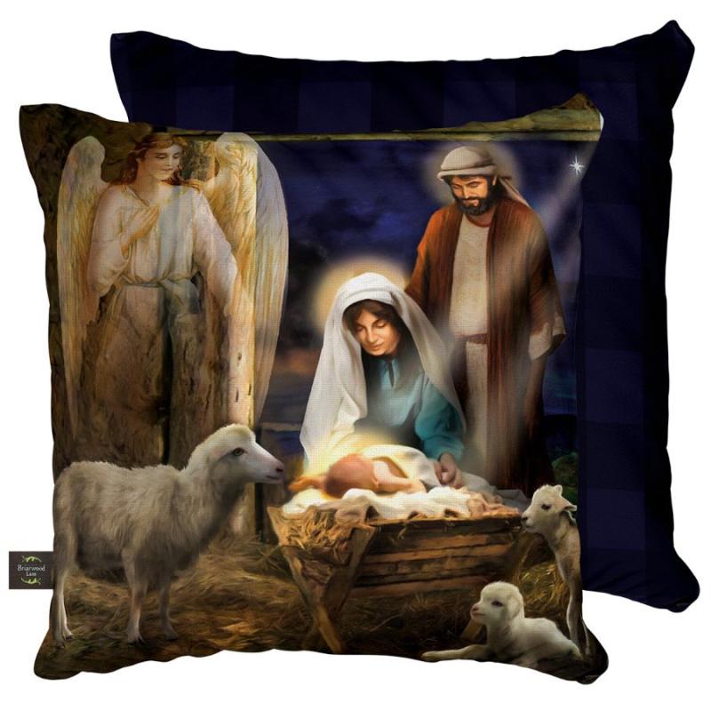 18" Holy Nativity Outdoor/Indoor Pillow