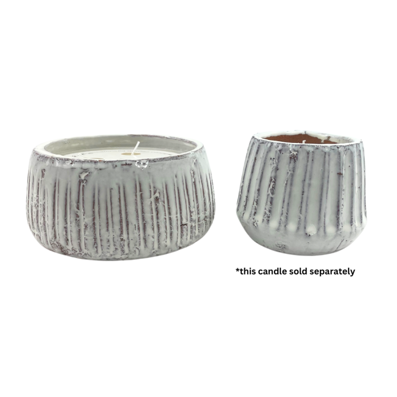 Citronella Garden Striped Candle - Wide