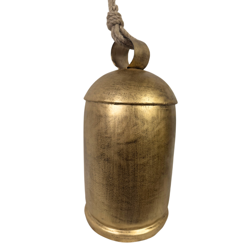 16" Metal Gold Cow Bell