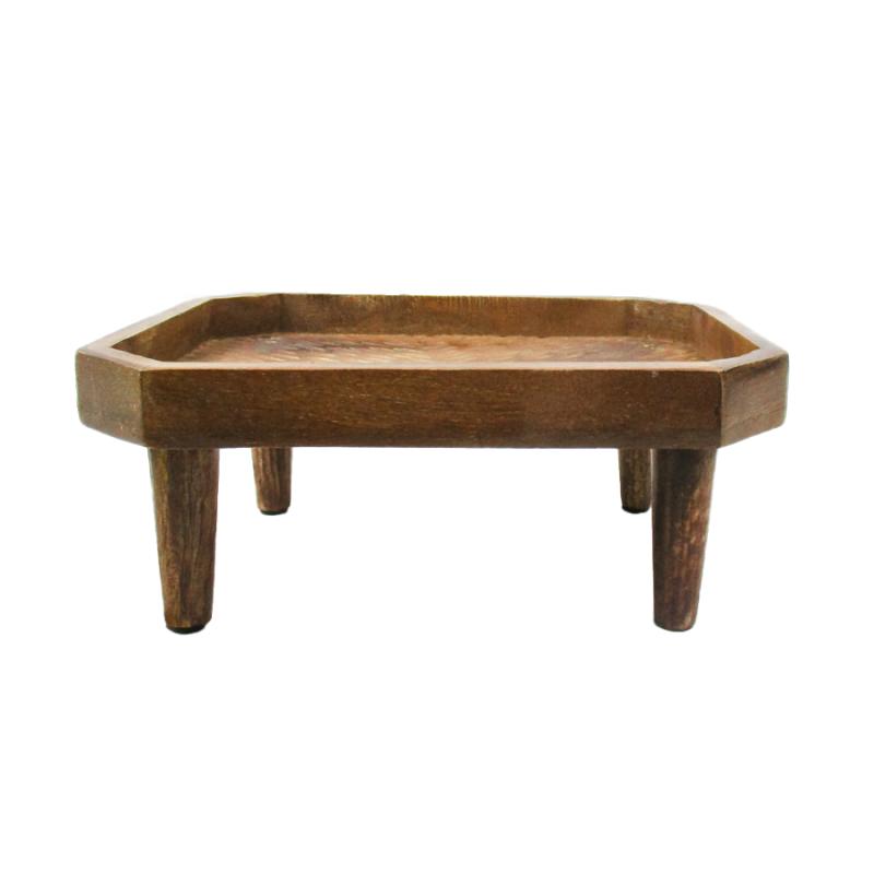 10" Natural Rectangular Wood Riser