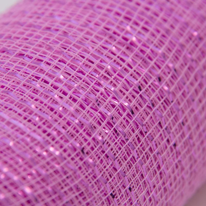 10"x10yd Metallic Deco Mesh - Pink