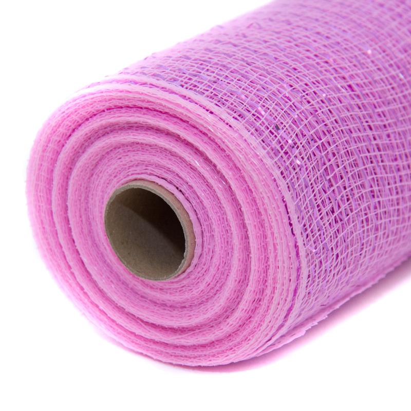 21"x10yd Metallic Deco Mesh - Pink