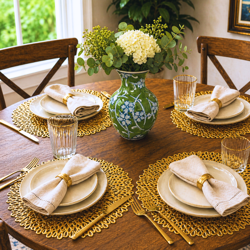 Gold Filigree Placemats - Set of 4