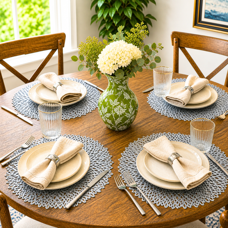 Silver Filigree Placemats - Set of 4