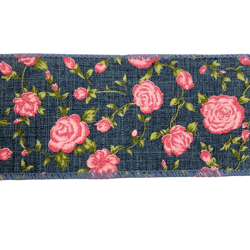 2.5" x10yd Rose and Vine Wired Ribbon