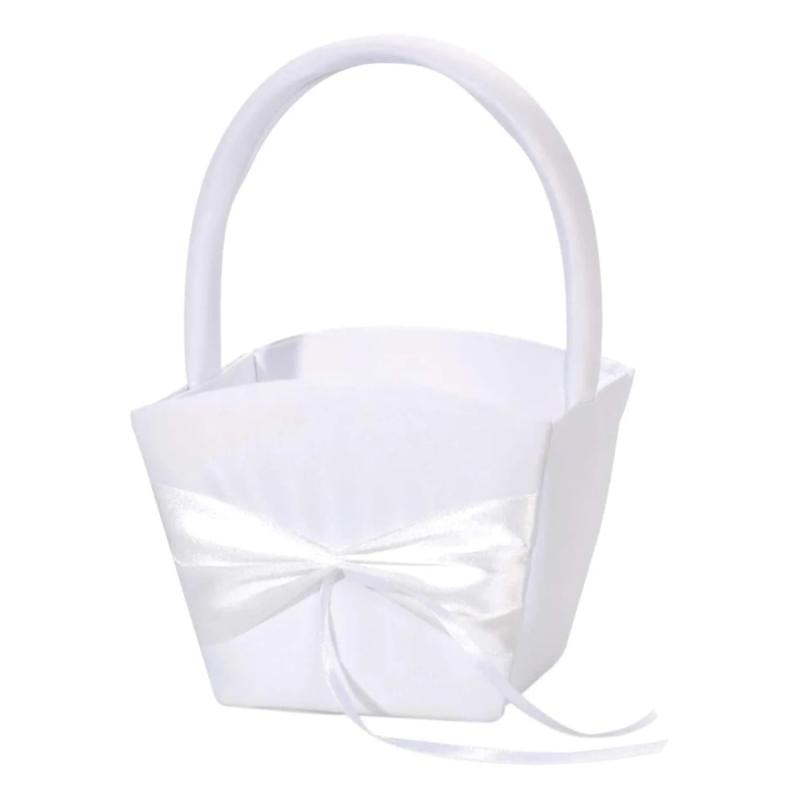 White Flower Basket