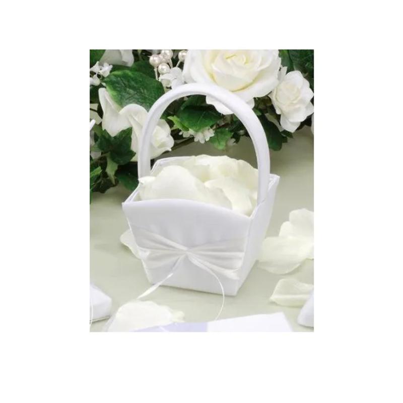 White Flower Basket