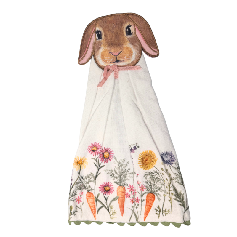 Spring Bunny Hang Up Towel