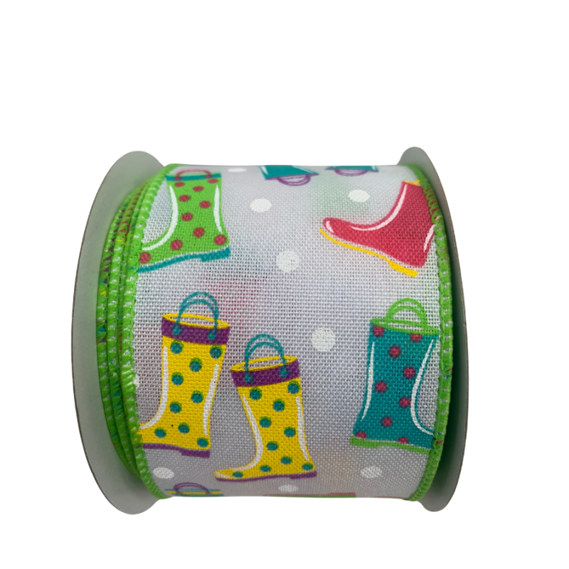 2.5" x 10yd Spring Rain boots