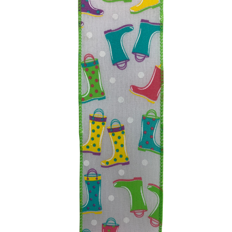 2.5" x 10yd Spring Rain boots