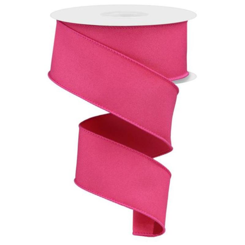 1.5" x 10 Hot Pink Weave Fabric Ribbon