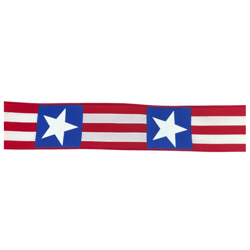 2.5" x 10yd Lone Star Flag Ribbon