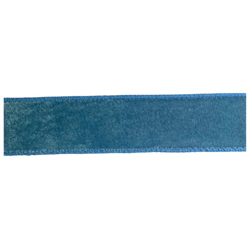 1.5" x 10yd Real Velvet Ribbon -Blue
