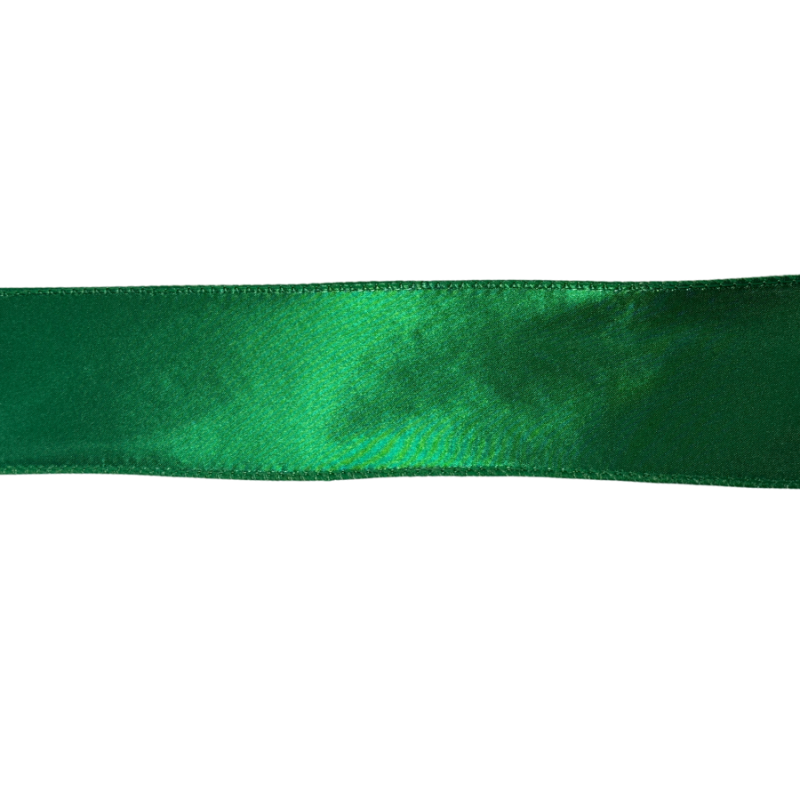 2.5" x 10yd Real Crushed Velvet Ribbon- Green