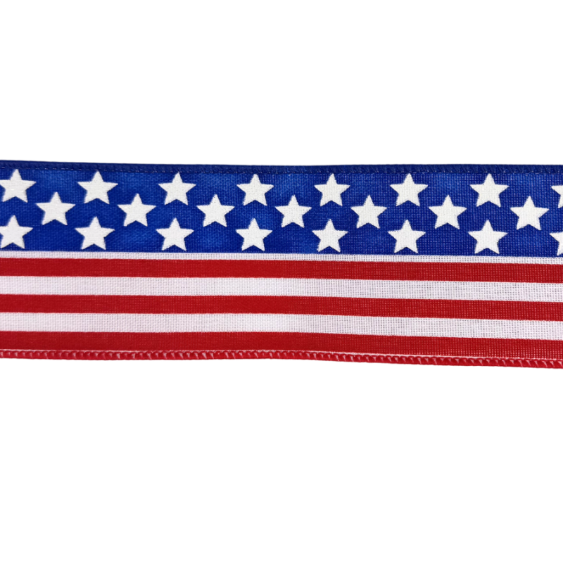 2.5" x 10yd Stars and Stripes Ribbon