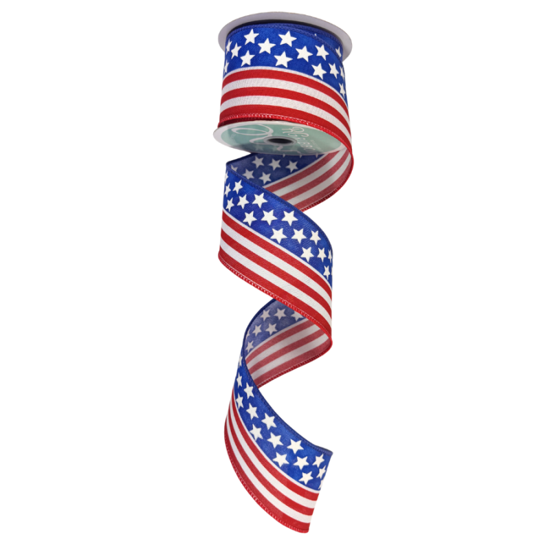 2.5" x 10yd Stars and Stripes Ribbon