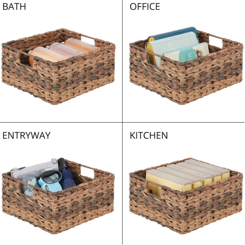 Brown Ombre Woven Storage Bin