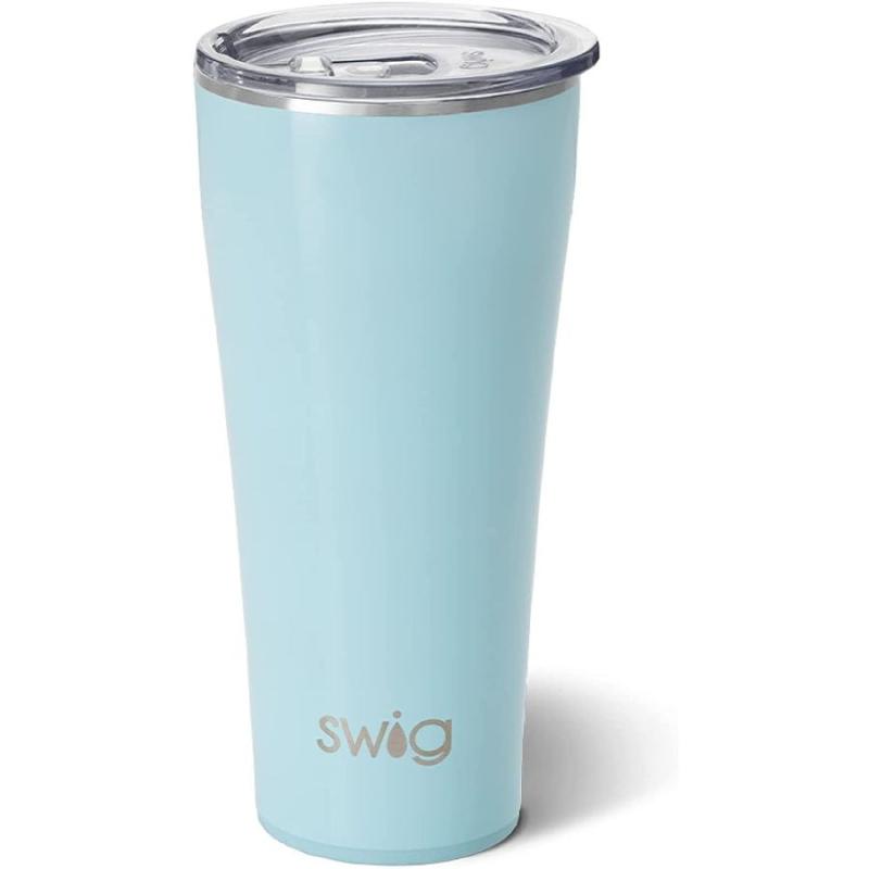 32oz Swig Tumbler-Aquamarine, Insulated Drinkware/Ice Trays