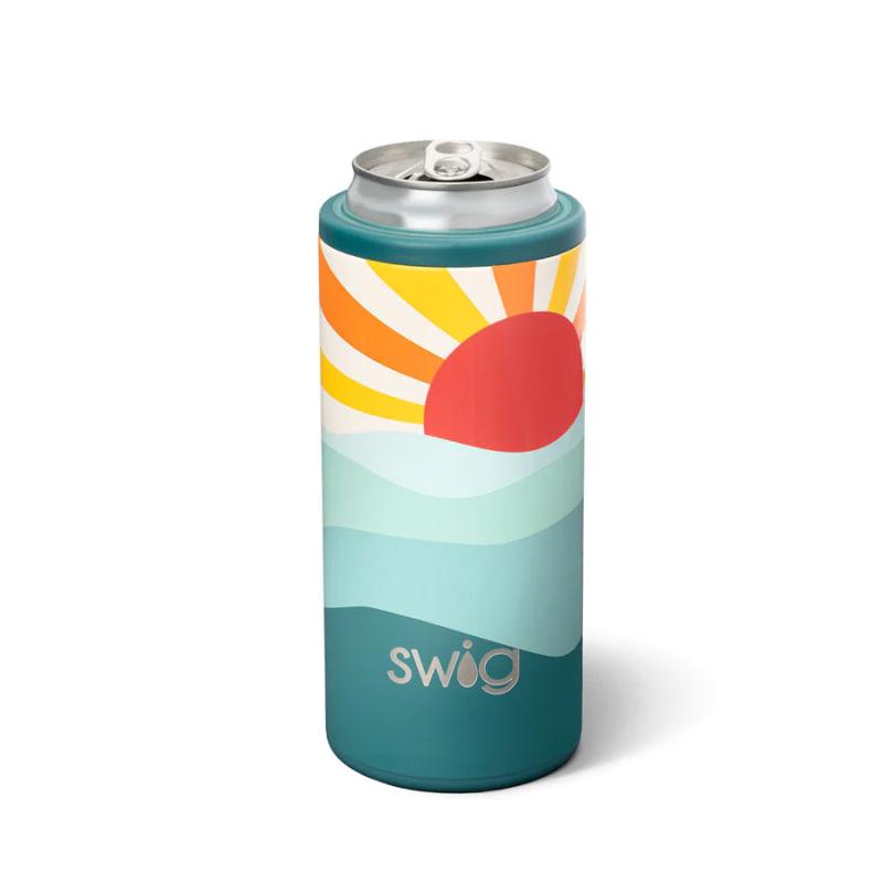 12oz Swig Skinny Can Cooler- Sundance, Insulated Drinkware/Ice Trays