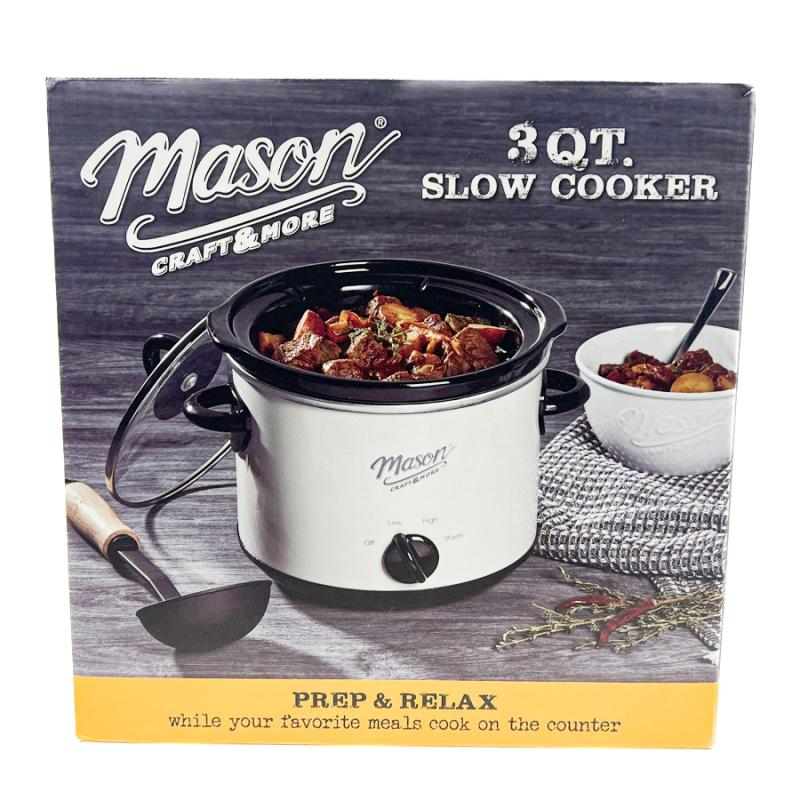 3QT Mason Craft & More Slow Cooker (C) Roasters / Pots Carolina Pottery