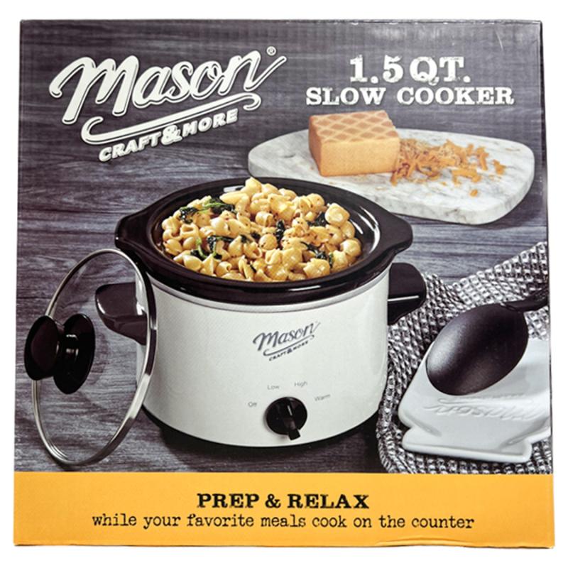 1.5QT Mason Craft & More Slower Cooker, Cookware