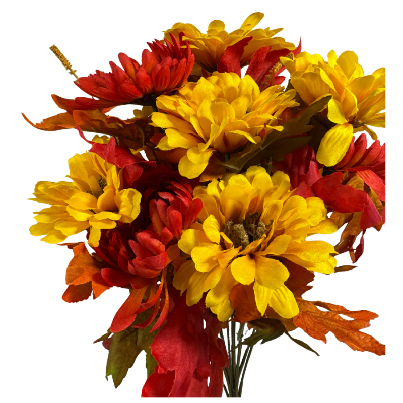 17" Fall Colored Blooms