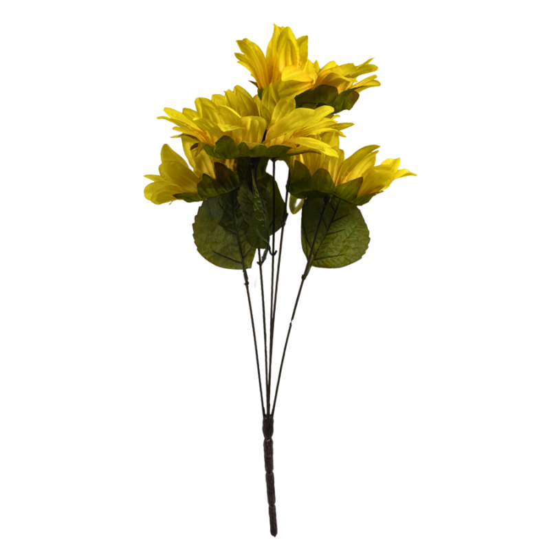 19" Sunflower Bush- Yellow