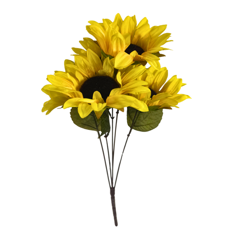 19" Sunflower Bush- Yellow