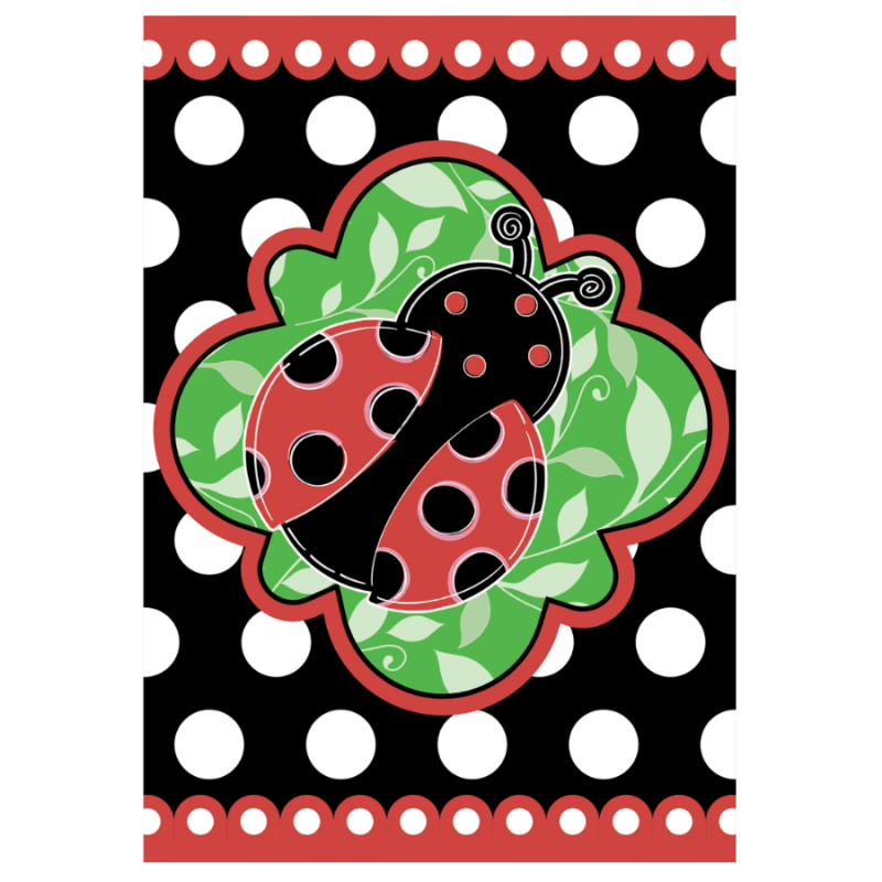 Spotted Ladybug Garden Flag