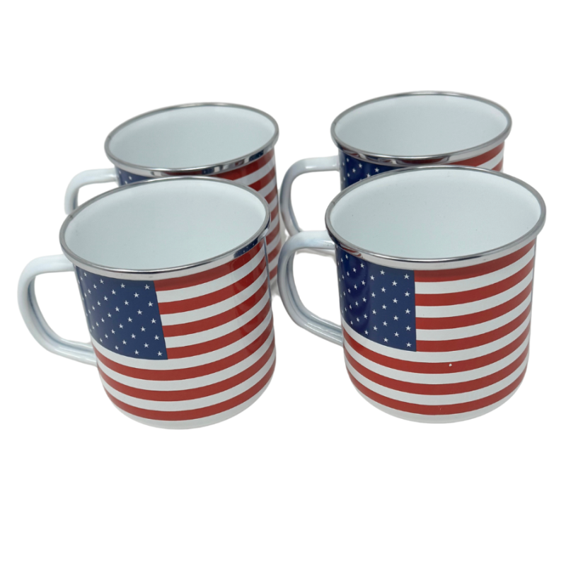 Adult Stars and Stripes Mugs- 4 Pack