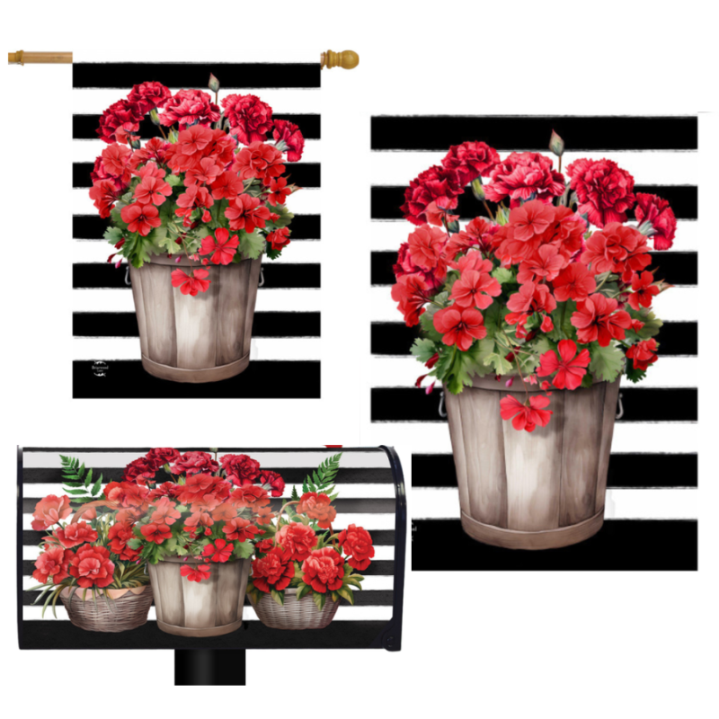 Striped Geranium Set