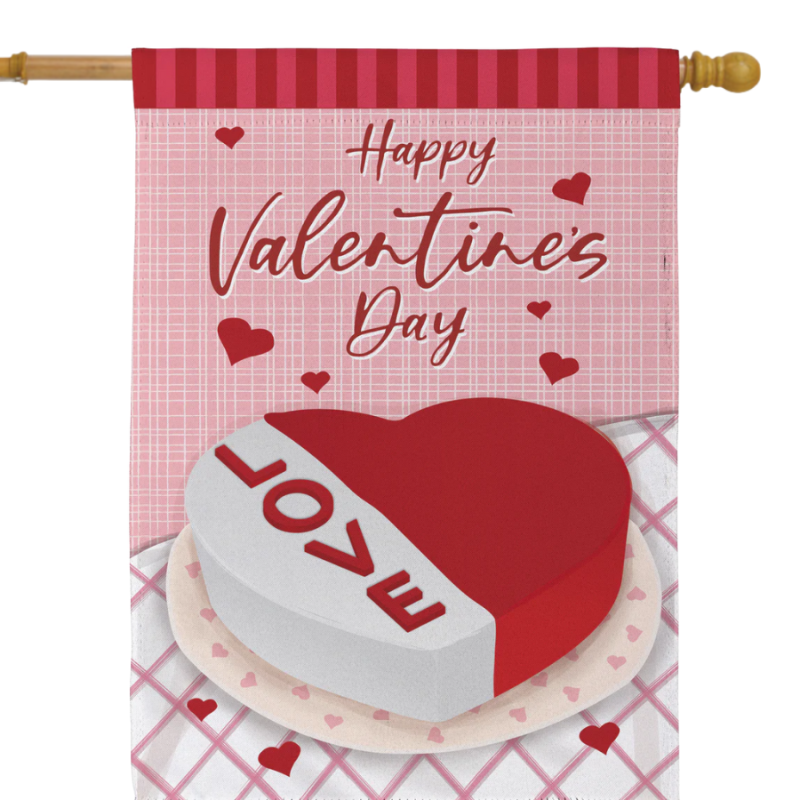 Cake Full Of Love House Flag