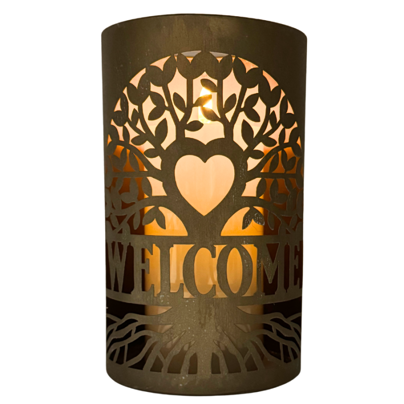 8" Aluminum Welcome Lantern