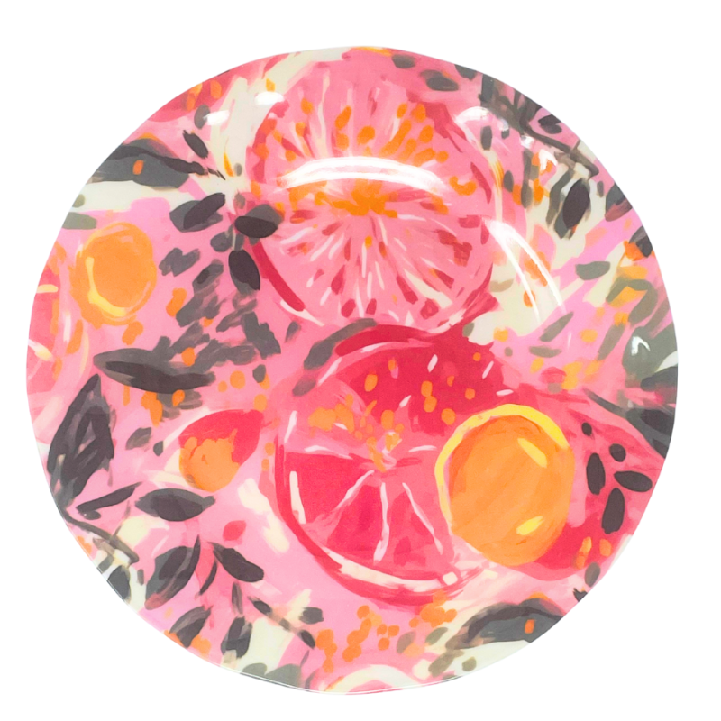 4 pc Indoor/Outdoor Dinner Plate Set - Fruits