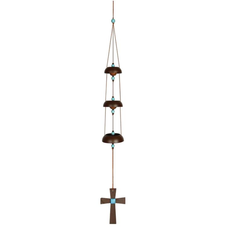 26" Temple Bells - Rustic Cross