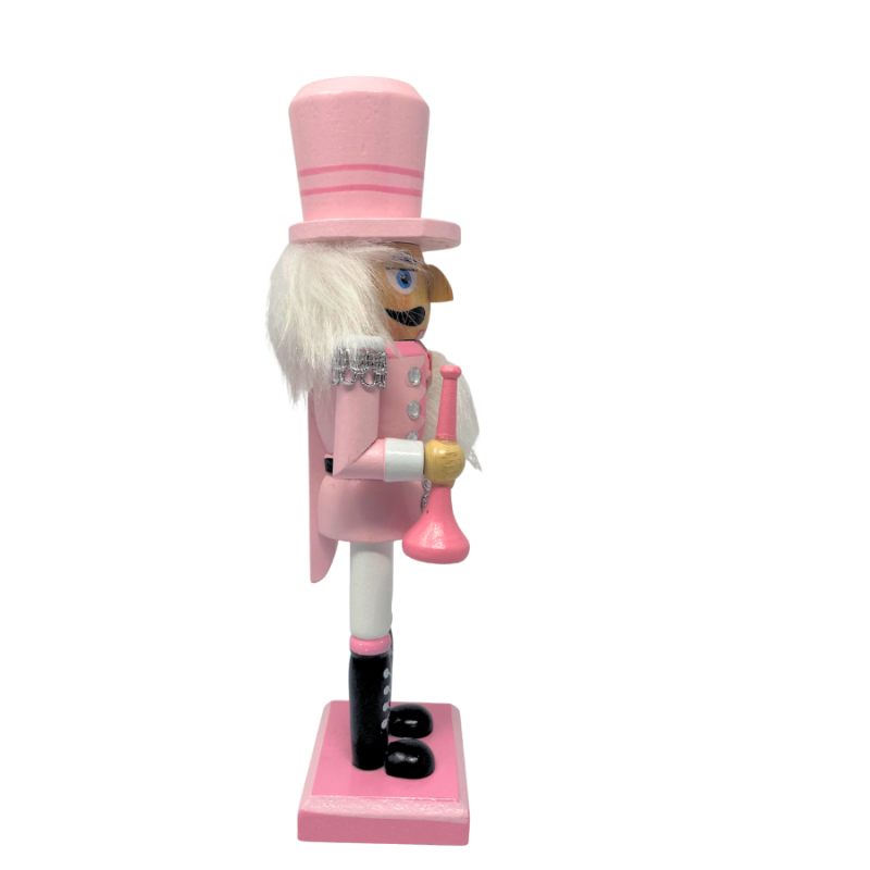 10.5" Pink Nutcracker w/ Top Hat