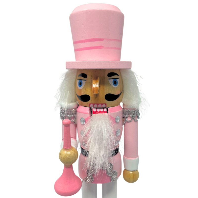 10.5" Pink Nutcracker w/ Top Hat