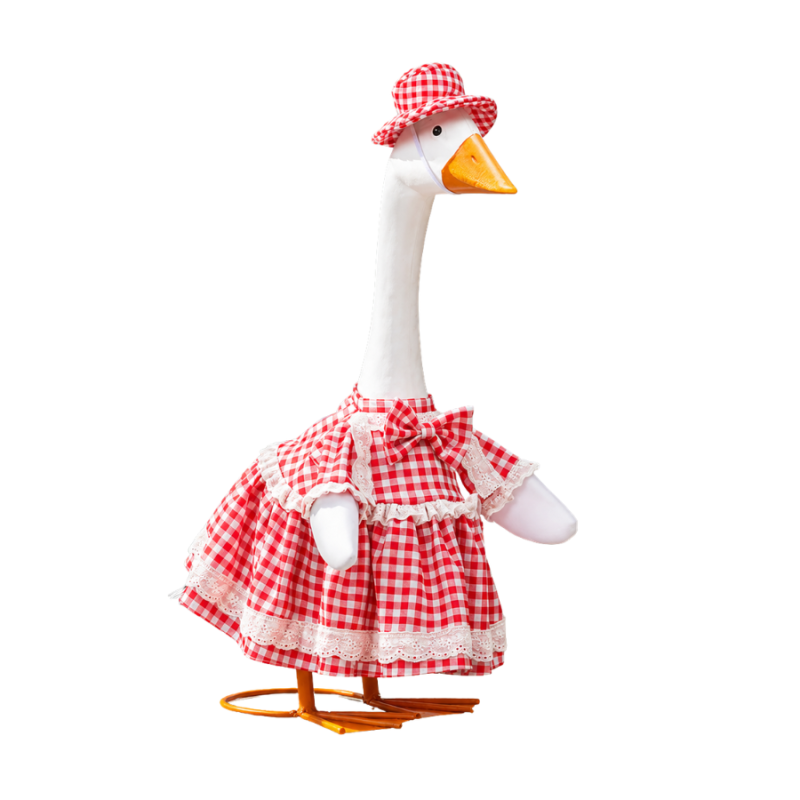 Porch Goose Outfit - Plaid Dress