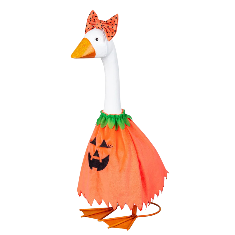 Porch Goose Outfit- Pumpkin Poncho