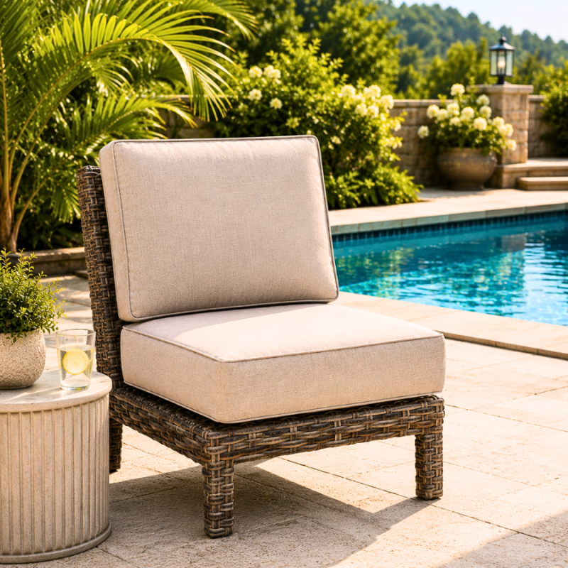 Torrence Silver Oak Armless Chair