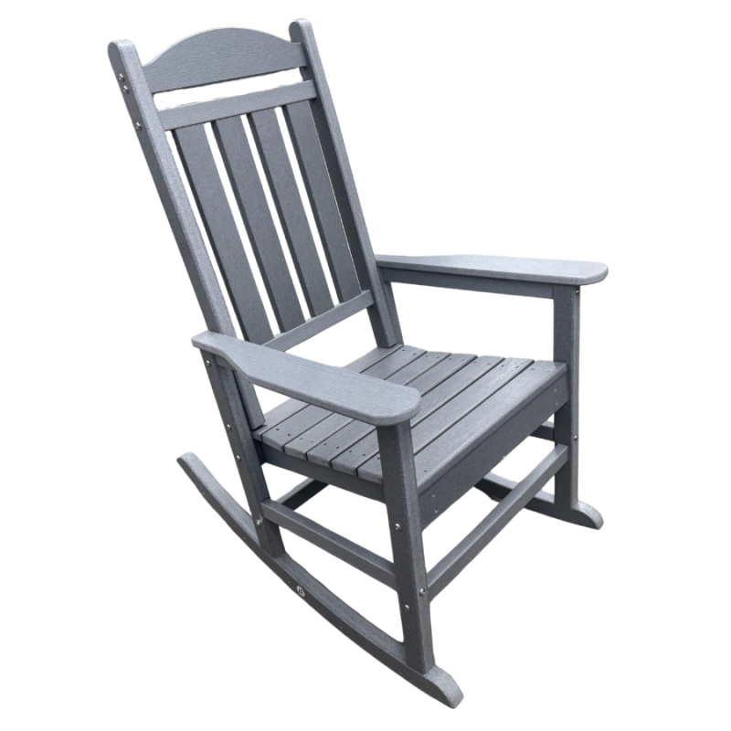 Outdoor Adirondack Rocking Chair-Gray
