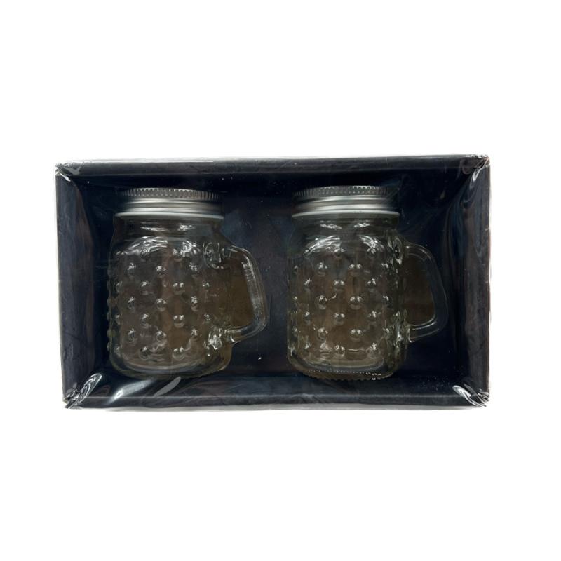 Mason Craft & More Salt & Pepper Shaker Set - Bubble Detail