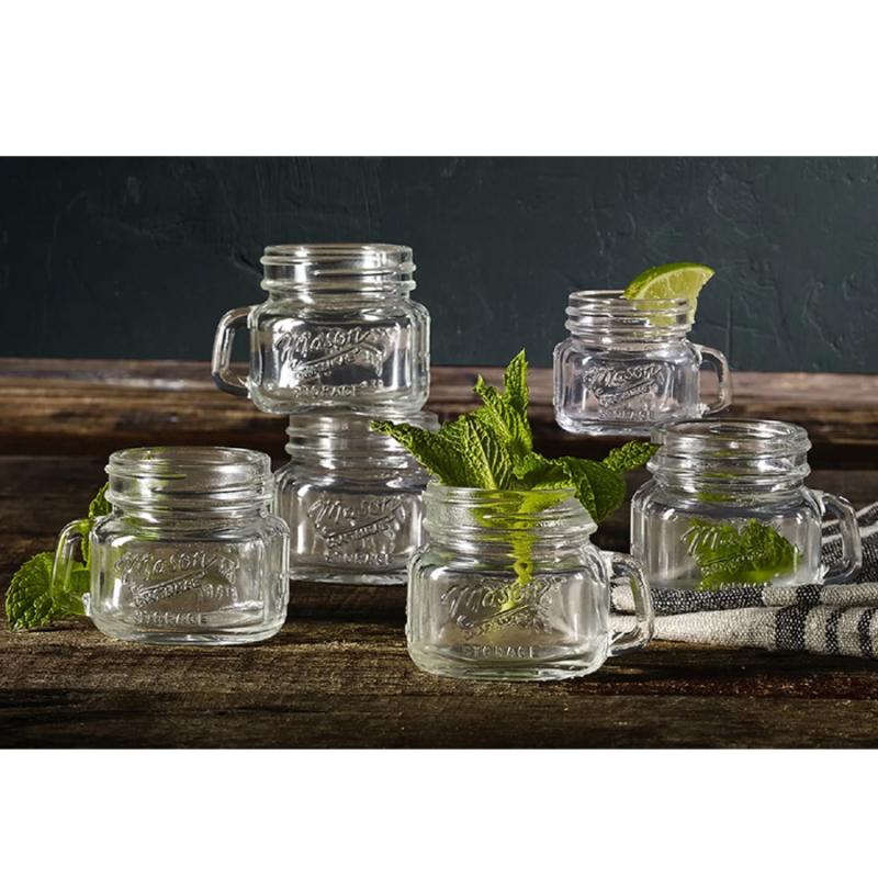 Eternal Night 2 - Piece 24oz. Glass Mason Jar Glassware Set